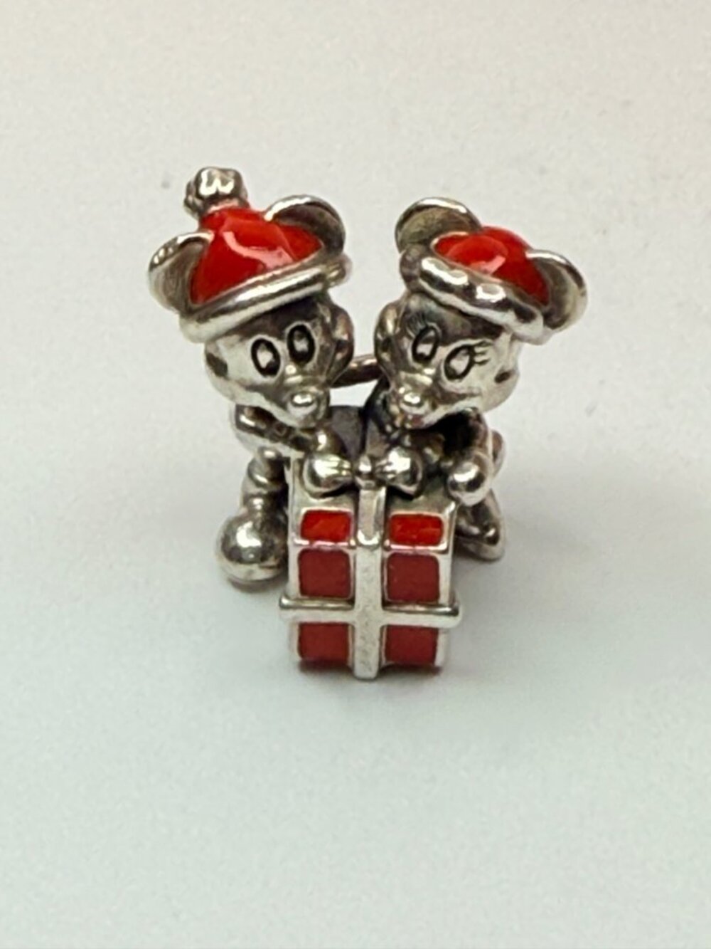 Pandora Disney Mickey & Minnie Christmas Present Charm 799194C01 Retired